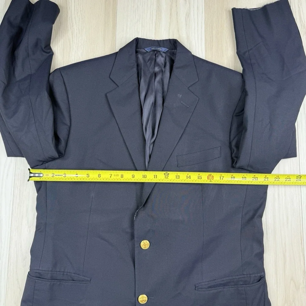 Brooks Brothers Loro Piana Wool 1818 Madison Gold Buttons Blazer Jacket Mens 40R